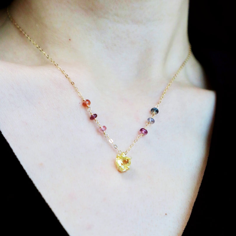 November Birthstone Natural Citrine Necklace – Wealth & Harmony & Protection