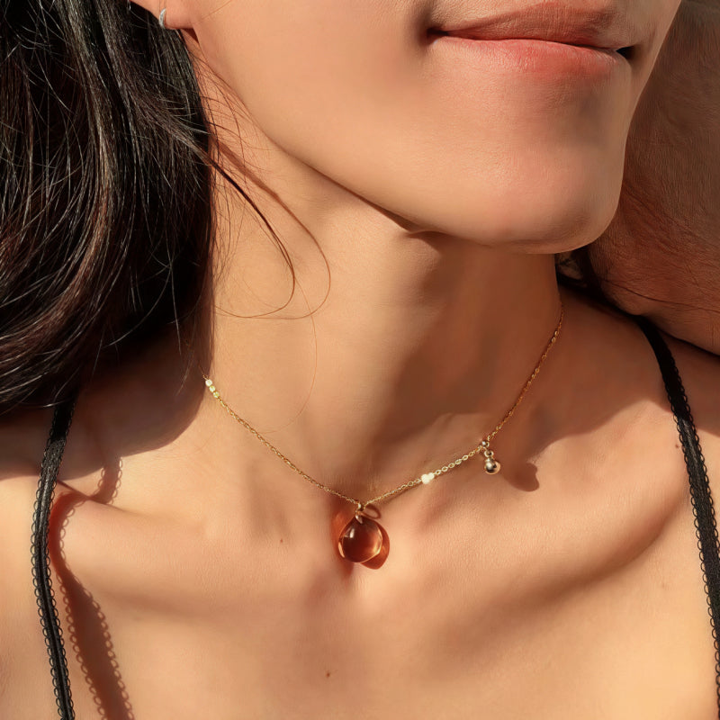 Natural Brazilian Citrine Necklace – Attract Wealth, Boost Confidence, Absorb Sunshine