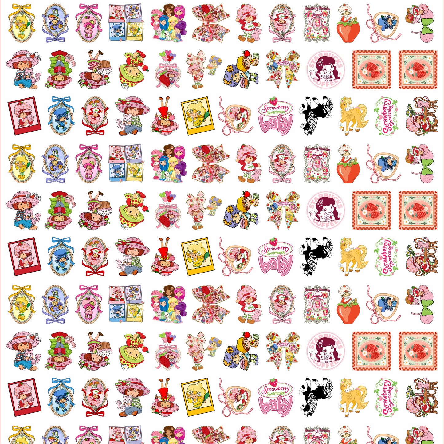 Strawberry Cake Girl 4cm Acrylic Charms for DIY match game-open in live