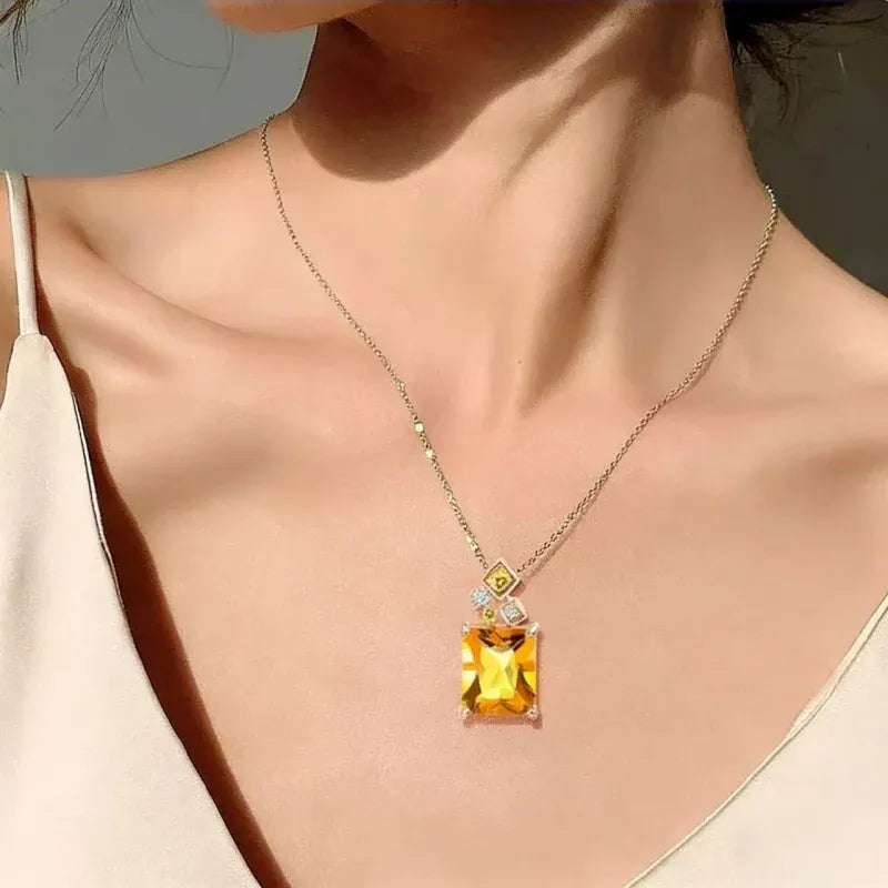 Sunlit Citrine Necklace