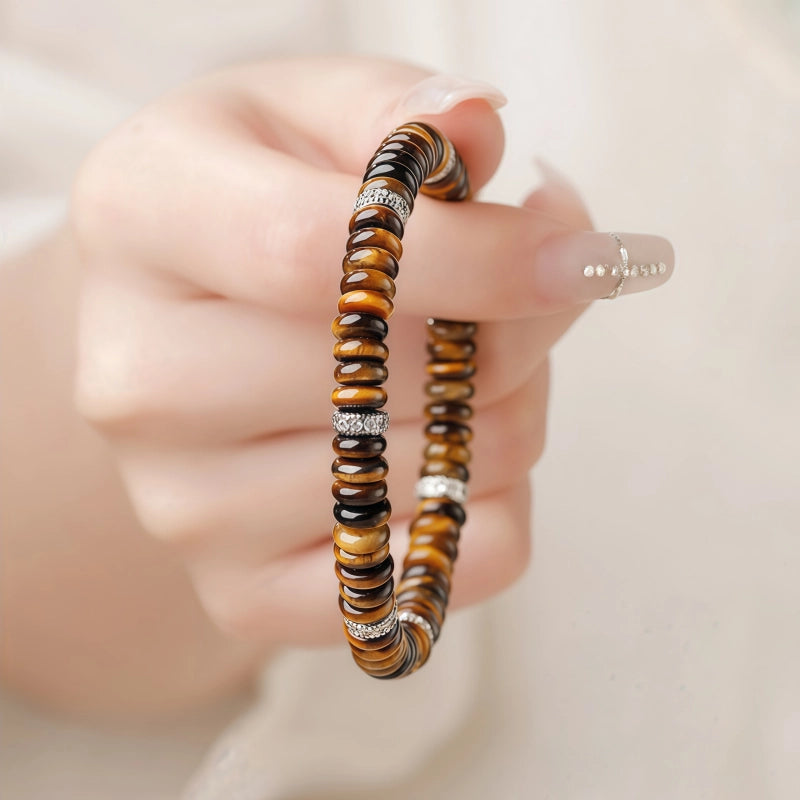 Natural Tiger Eye Stone Bracelet, Lucky Couple Style