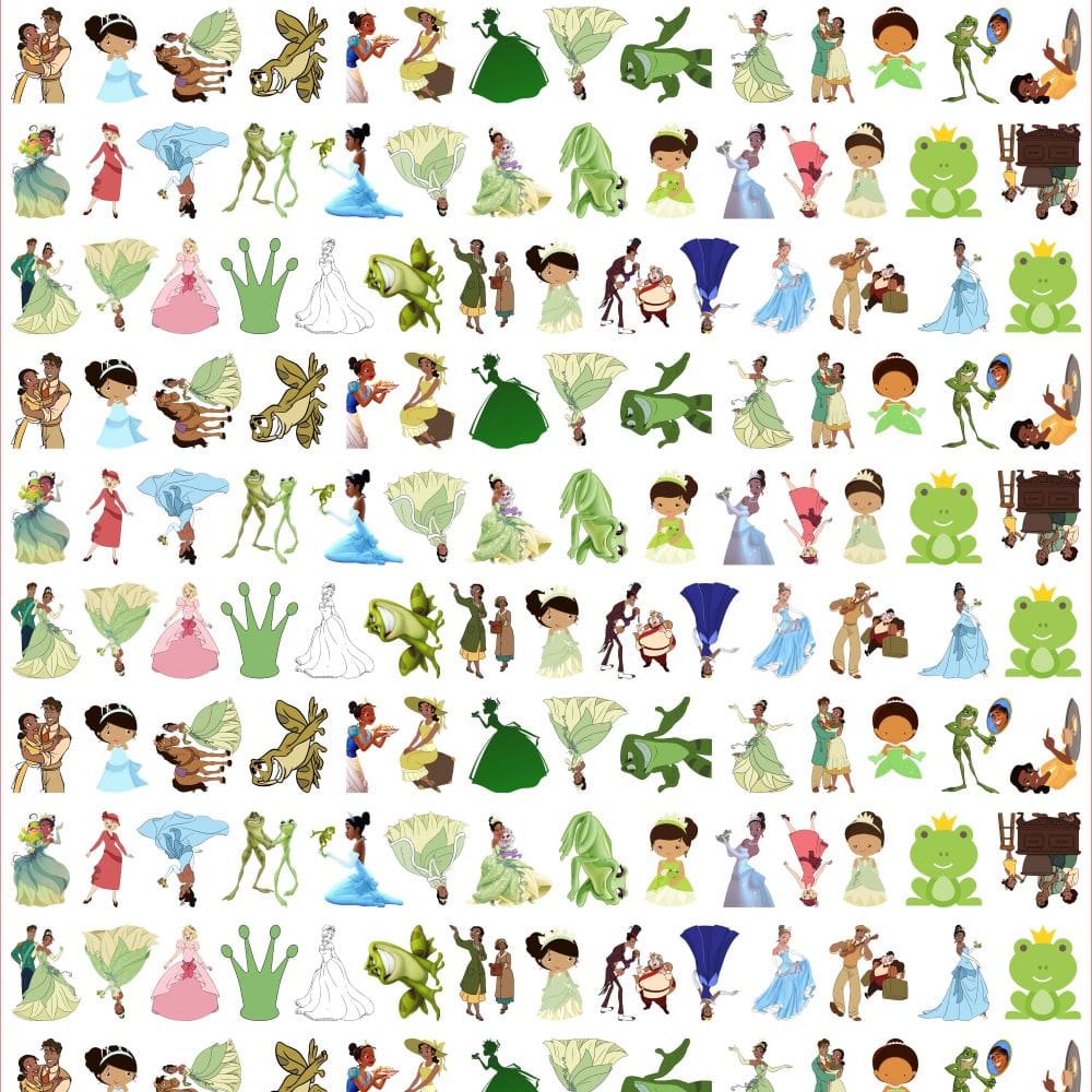 Tiana Princess 8cm Acrylic Charms for DIY match game-open in live