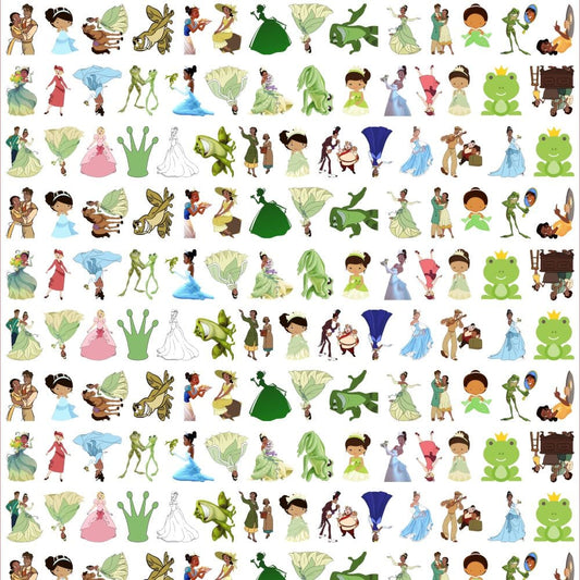 Tiana Princess 8cm Acrylic Charms for DIY match game-open in live