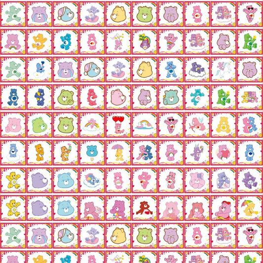 Care Bears Square 8cm Acrylic Charms for DIY match game-open in live