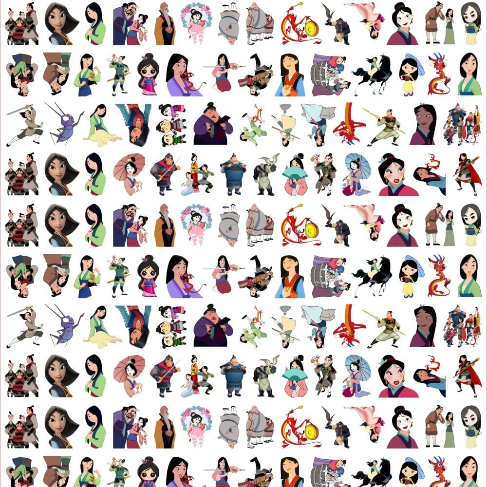 Mulan Princess 4cm Acrylic Charms for DIY match game-open in live