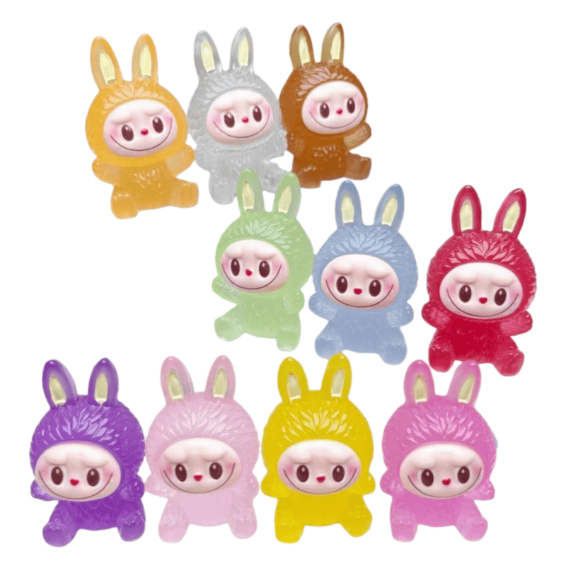 10 pcs luminous Labubu-clear