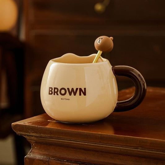 Brown Bear Ceramic Cups