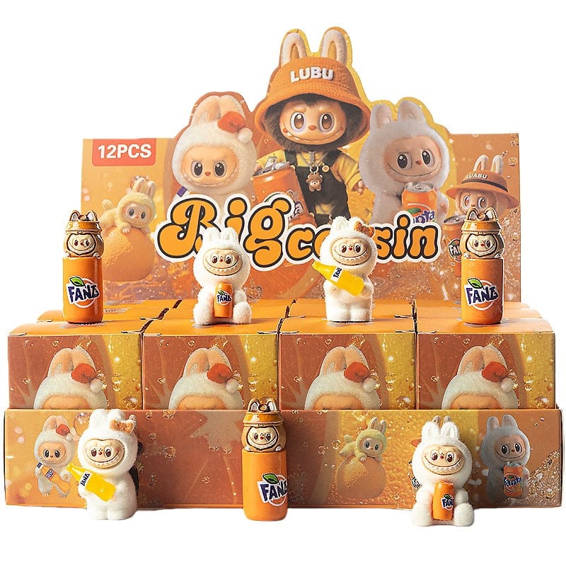 12pcs/Full Box Mini Furry Labubu Blind Box