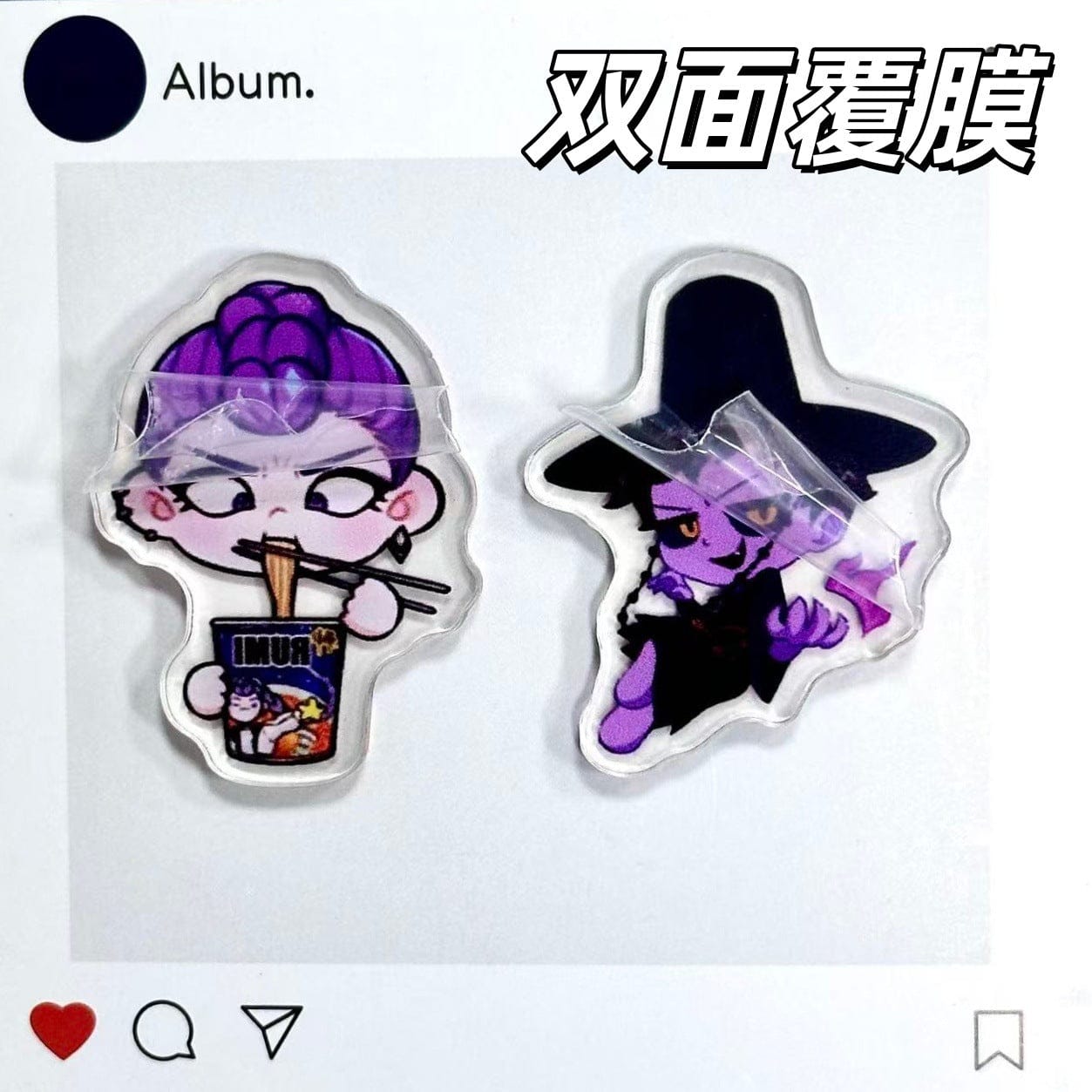 K-pop Demon Hunter 4cm Acrylic Charms for DIY match game-open in live