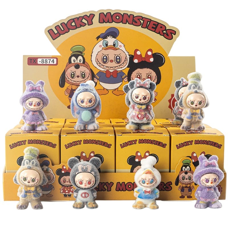 12pcs/Full Box Mini Furry Labubu Blind Box