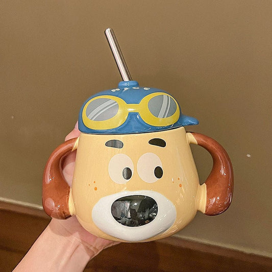 Glasses Dog Ceramic Cups