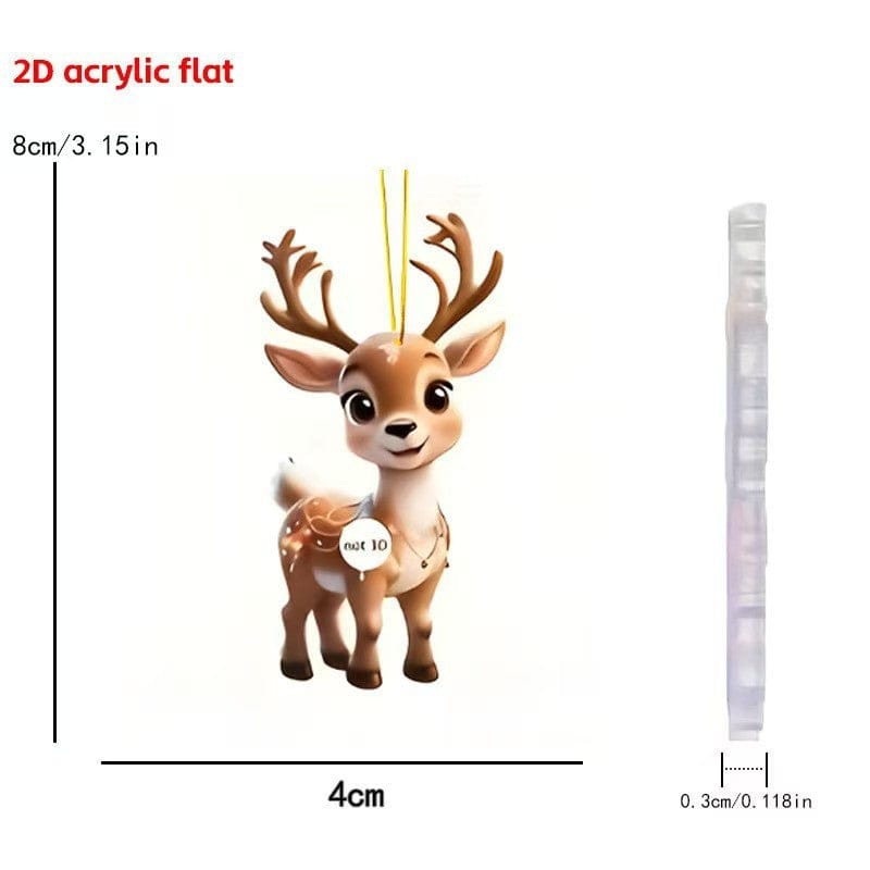 Christmas reindeer ornament double game -open in live