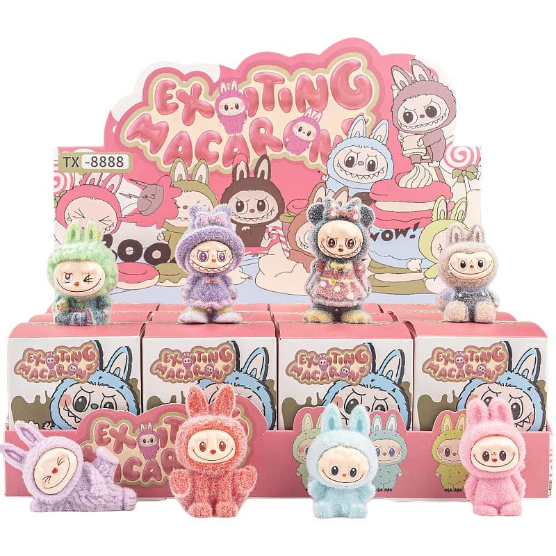 12pcs/Full Box Mini Furry Labubu Blind Box
