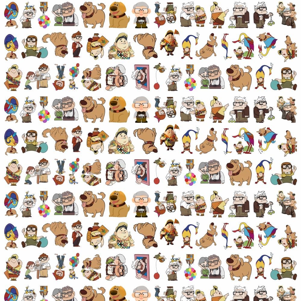 Up Carl's Date 4cm Acrylic Charms for DIY match game-open in live