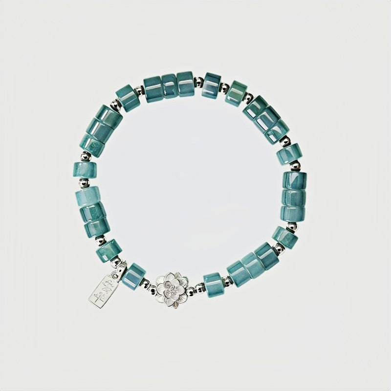 Pure Lotus Awakening Natural Jade Bracelet