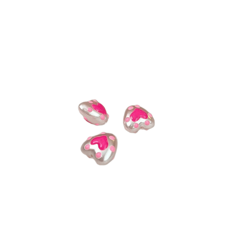 5pcs Heart-Shaped Penbeads