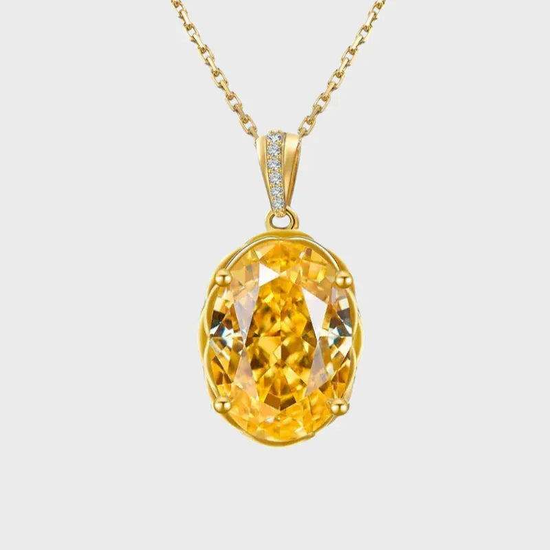 Amber Whisper Natural Citrine Necklace
