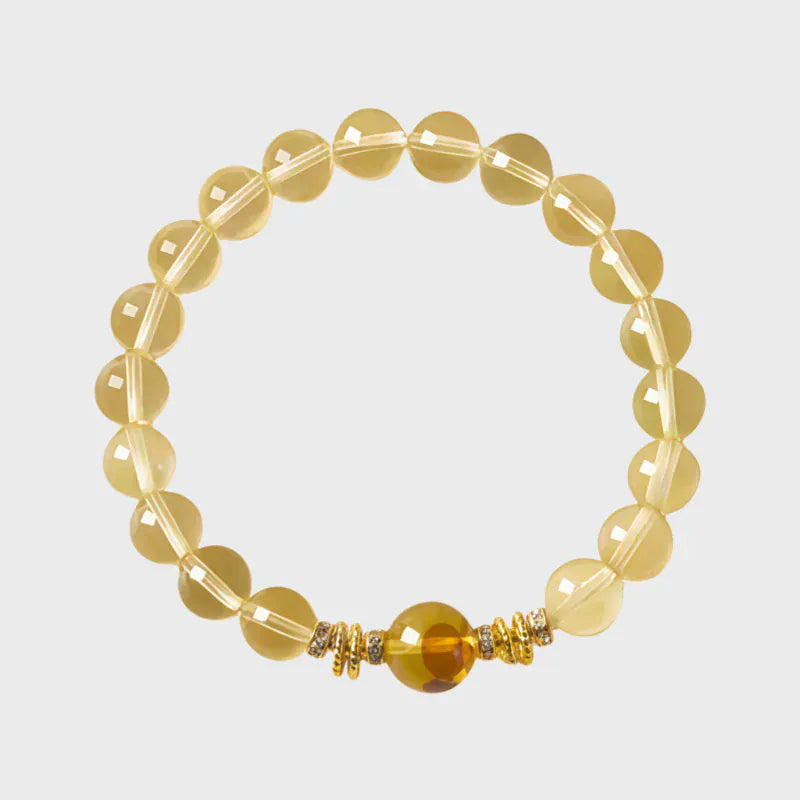 Golden Flow Natural Crystal Bracelet
