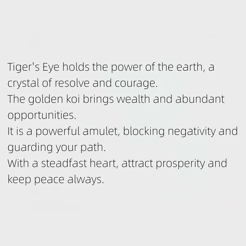 Wealth Aegis Natural Tiger Eye Earrings