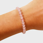 Bracelet Rose en Cristal Naturel pour l'Amour et le Romance
