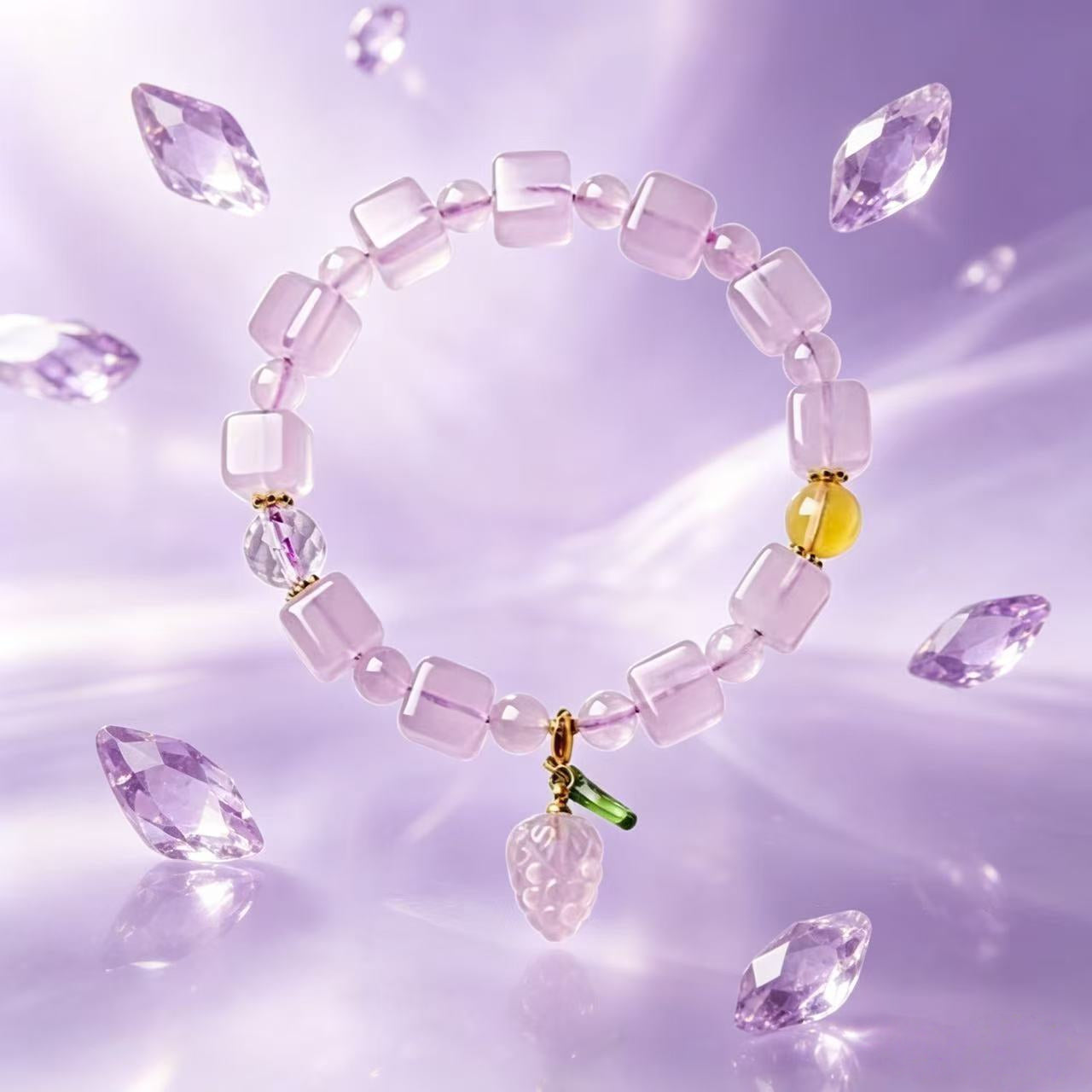 Strawberry Natural Crystal Bracelet
