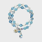 Bracelet de jade serpentin naturel Renouveau du lotus