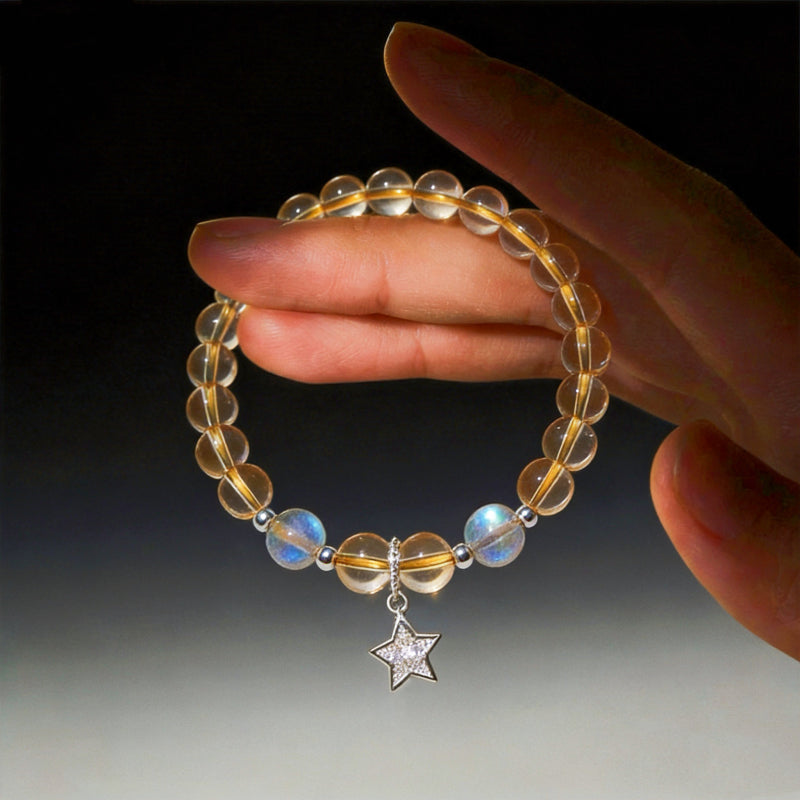 Lucky Star Citrine & Moonstone Bracelet