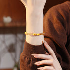 Golden Tiger Eye & Citrine Bracelet — 7A Grade Fortune Crystal Bracelet for Women