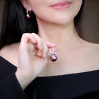 Purple Freshwater Pearl Jewelry Set - Nobility & Gentleness