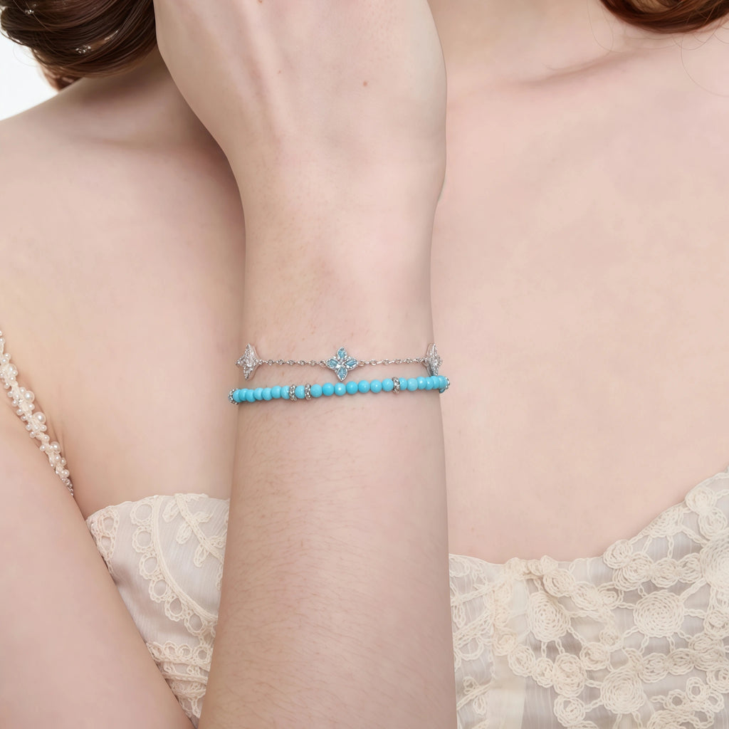 Mixed Agate & Mother‑of‑Pearl Bracelet - Protection & Vibrant Vitality