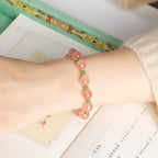 Southern Red Jasper & Hetian Jade Bracelet Necklace Set - Calm Energy for Busy Days