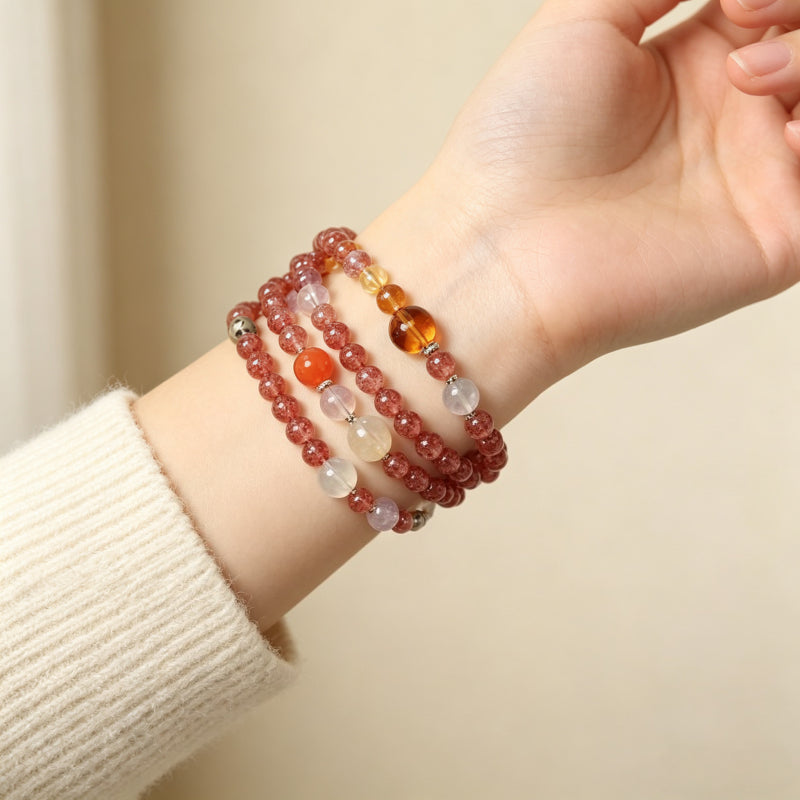 Constellation Natural Crystal Bracelet, Best Personal Gift to Friends