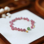 Natural Purple-Pink Jade Stackable Bracelet – Embrace Positive Energy Daily