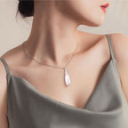 Snow Soul Clear Quartz Drop Necklace - Clarity & Focus