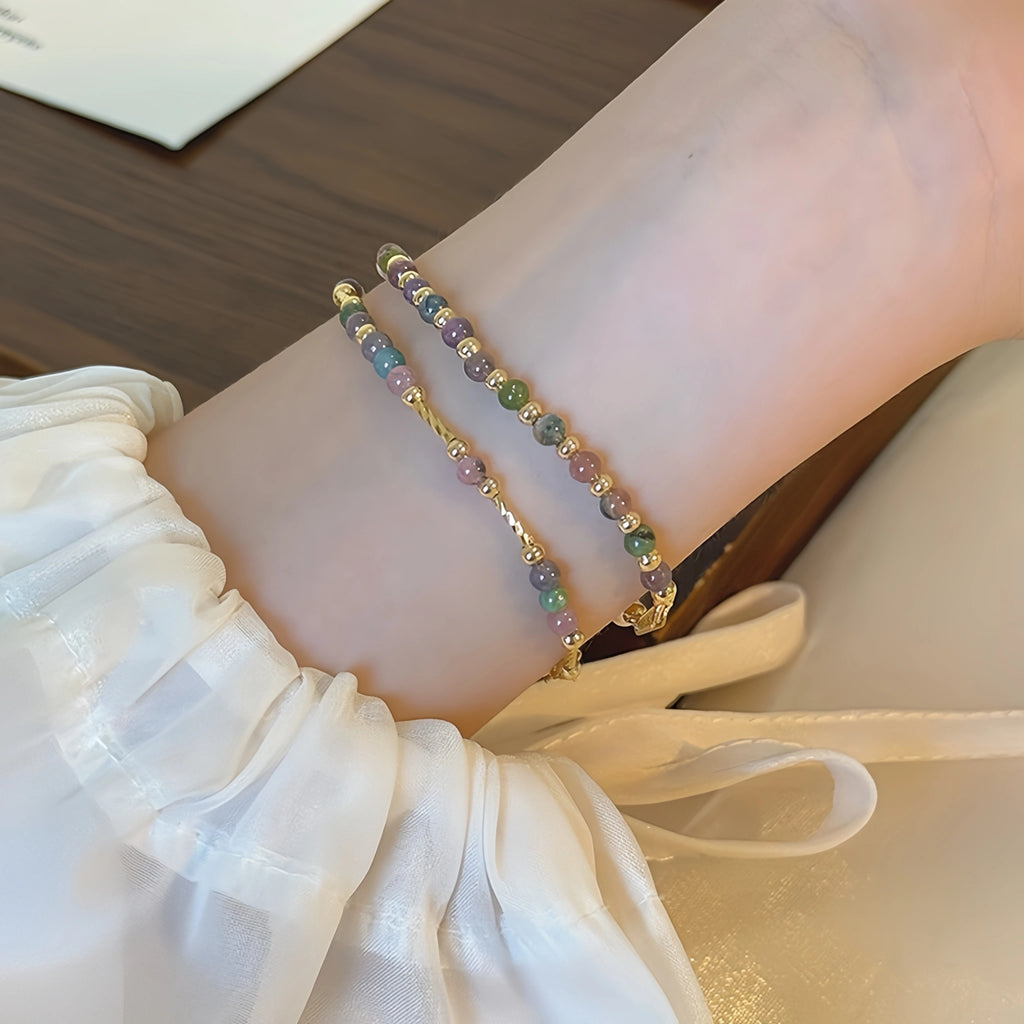 Collier en cristal naturel couronne vintage