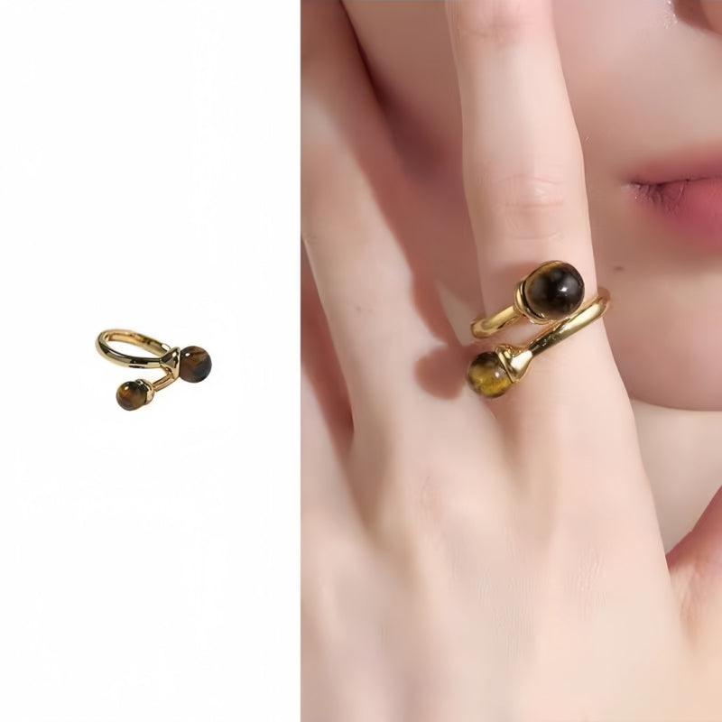 Tiger's Eye Ring - Symbol of Courage & Wealth