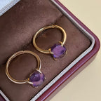 Bague en améthyste naturelle irrégulière – Calme l'esprit, approfondit l'intuition, attire la paix