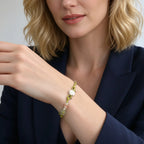 Bracelet tressé floral fait main