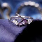 Bague Licorne en Améthyste Naturelle - Tête Claire, Chemin de Chance