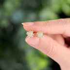 Boucles d'oreilles en jade Hetian naturel Thalyn