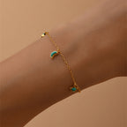 Star & Moon Turquoise Necklace Jewelry Set - Positive Vibes, Steady Peace