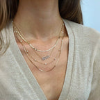 Custom Pave Diamond Name Necklace | Minimalist Luxury 925 Sterling Silver Letter Necklace