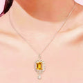 Golden Harvest Natural Citrine Necklace - Career Success and Noble Support