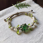 Peridot Botanical Handmade Bracelet - Healing & Renewal
