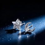 Asymmetric Star Moon Earrings - Start Shiny New Journey