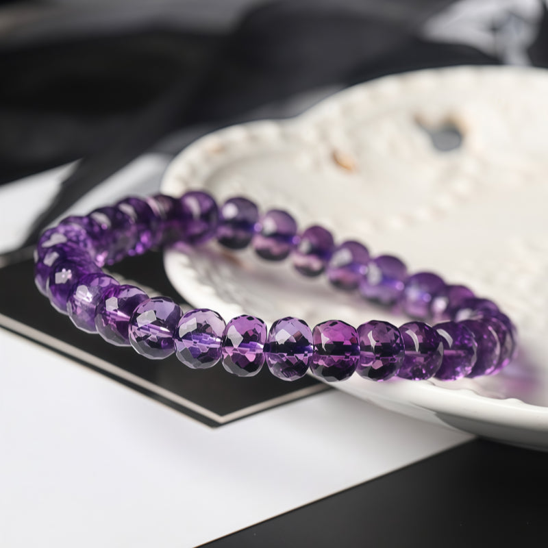 Natural Cut Amethyst Bracelet - Inner Peace and Strength