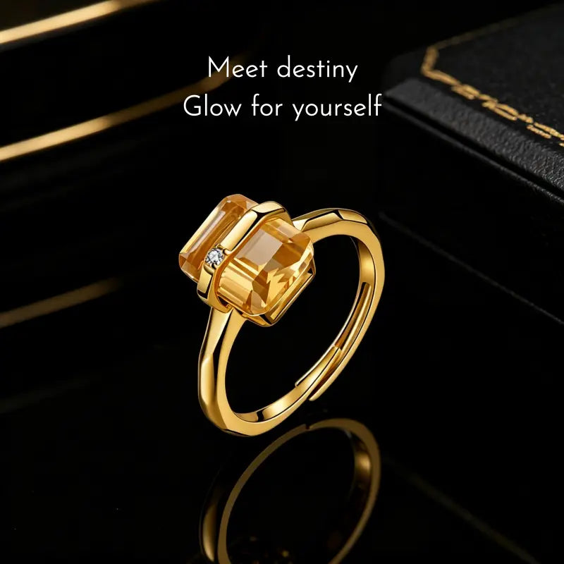 Wealth Magnet Natural Citrine Ring