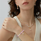 Perfume Bottle Rose Quartz/Kunzite Bracelet – Attract Love, Relieve Anxiety