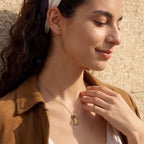 Collier en pierre naturelle Œil de tigre — Chat porte-bonheur pour votre bien-aimée