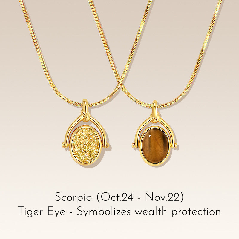 Zodiac Birthstone Necklace, Minimalist Clavicle Chain, Unique Birthday Gift for Girlfriend